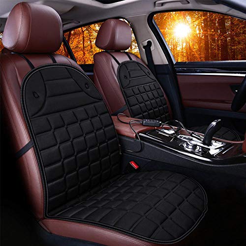 Womdee Heated Car Seat Cushion, DC 12V Heated Car Seat Cover with Intelligent Temperature Controller & Timer Setting - Nonslip Car Seat Warmer Ã¢â‚¬" Universal Fit for Auto Supplies Home Office Chair