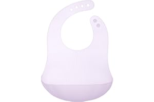 Olababy Fold N Go Silicone Baby Bib w Travel Case | Lightweight Design Eases Pressure Bruising for Infants & Toddlers