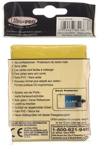 Ultra Pro 50ct Pro-Matte Yellow Standard Deck Protectors