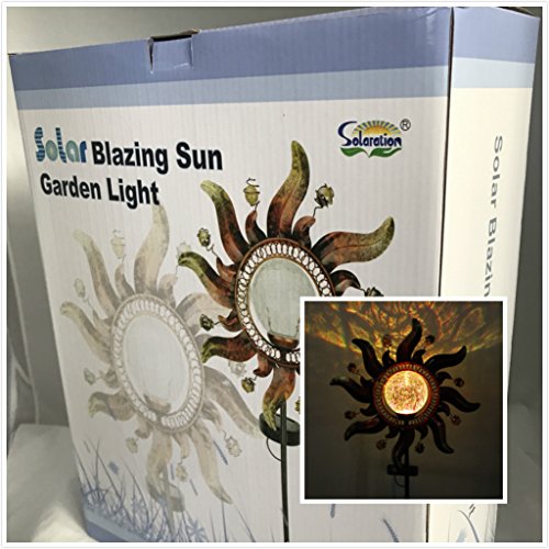 Solar Powered Glass Crackle Stake Color Changing Light with New Shining