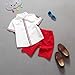 1Set 2017 Summer Children clothing Baby Boys T-shirts+Shorts Pants Clothes (Age:2-3Y, White)