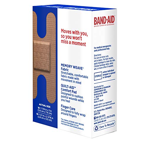BandAid Brand Flexible Fabric Adhesive Bandages for Wound Care and