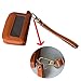 Nanafast Genuine Leather Gold Buckle Wrist Strap Replacement Hands-free Wristlet for Wallets/Keychain/Clutch (Brown)