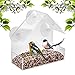 Window Bird Feeder - Built to Last A Lifetime - Decorate Your House with Beautiful Wild Birds - 100% Clear Acrylic Plastic with 3 Strong Extra Suction Cups Included -Improved Version-Great Gift Idea