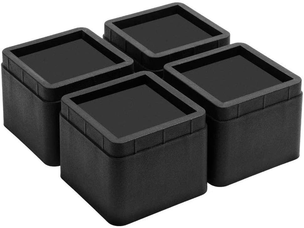 Uping Set of 4 Adjustable Bed Riser Heavy Duty Furniture Risers