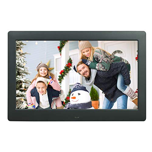 10.5 Inch Digital Picture Photo Frame High Resolution, MP3/Photo/Video Player/Clock Function/Calendar with Remote Control,Black