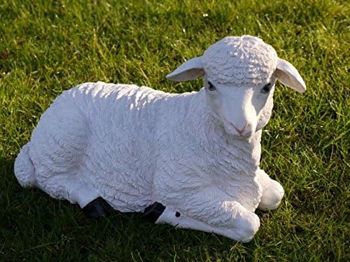 Decorative Small Lamb Sheep Ornamental Statue Figurine Garden Sculpture