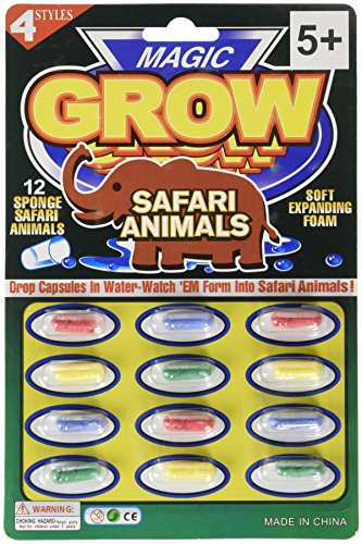 MAGIC GROWING SAFARI ANIMAL CAPSULES (12 cards of 12 - 144 pieces in total)