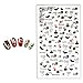 Halloween Nail Stickers, 3D Nail Tattoo Art Decals Decoration - 3 Sheets