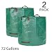 JLMAX Durable 2-Pack 72 Gallons Resusable Garden Bag,Heavy Duty Gardening Bags Durable & Multipurpose Lawn Pool Garden Leaf Waste Bag