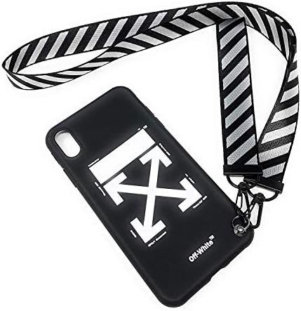 NCANGU Off White Black case Compatible with iPhone case with Strap (iPhone 6/6s)