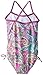 Kanu Surf Girls' Layla Beach Sport Banded 1 Piece Swimsuit, Caroline Purple Paisley, 5