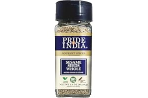 Pride of India – Sesame Seed Whole – Unhulled & Fresh – Keto-Friendly/Gluten-Free – Rich in Dietary Fiber - Ideal Seasoning f