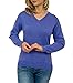 Wool Overs Women's Cashmere & Cotton V Neck Sweater