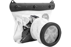 Pomya Waterproof Dving Case Bag Underwater Photograpy Housing Cage 20M for Canon Nikon DSLR Cameras(White)