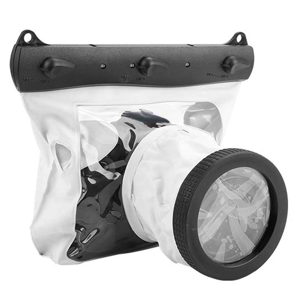 Waterproof Camera Housing Case 20 Meter Underwater Protective Pouch Bag for for DSLR SLR Mirrorless Camera(White)
