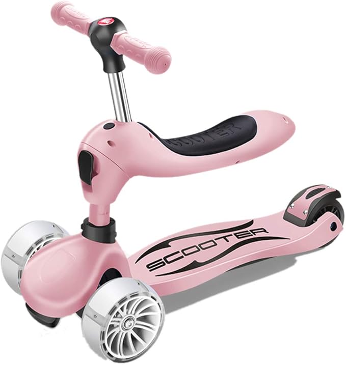 Babys GUO 3in1 Scooter for Kids Toddlers, Adjustable Hight 3 Wheels Kick Scooter with