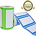 Colorful Plain Name Tag Labels - 2 Rolls 500 Stickers in Total - 3.5 x 2 inches - Nametags for Jars, Bottles, Food Containers, Folders, Birthday Parties and Kids Clothes (Blue/Green 2 Pack)