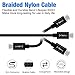 USB C Cable, ALCLAP [2-Pack,6.6ft] USB Type C Cable Nylon Braided Fast Charger Sync Cord Compatible for Galaxy Note 10 S10, for S8/S9, for LG V20 G5 G6, for Nexus and More (Black/Silver)