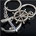 naughtygifts Vintage Men Women's Couple Keychains One Pair Alloy Anchor Rudder Love Couple Keychain Key Rings Ideal Souvenirs