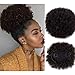 AISI QUEENS Synthetic Afro Puff Drawstring Bun Ponytail Short Kinky Curly Hair Bun Extension Hairpieces Updo Hair Extensions with Two Clips(6inch,4#)