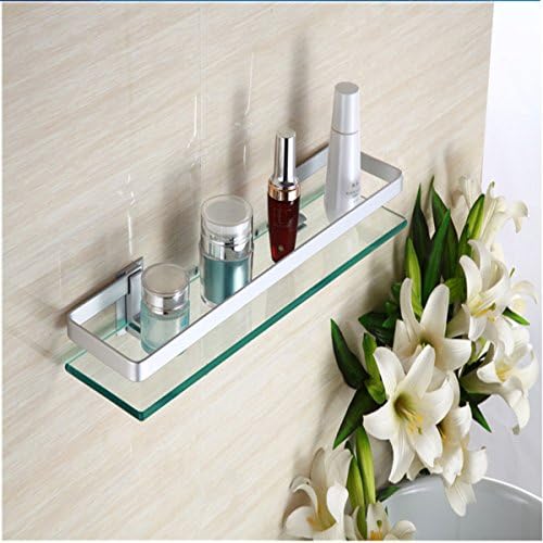 Fonture Bathroom Shelf 35cm Length Rectangle Holder Wall Mounted Glass Sundries Stand
