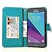 TabPow Galaxy J3 Emerge Case, 10 Card Slot - [ID Slot] Wallet Folio PU Leather Case Cover Detachable Magnetic Hard Case Galaxy J3 Prime/Galaxy J3 Emerge/Amp Prime 2 -Blue