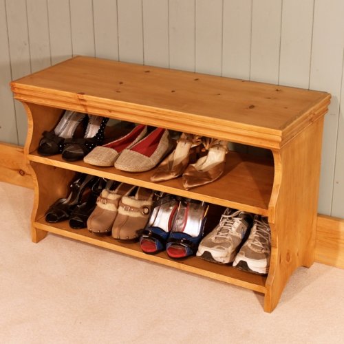 The Good Shelf Company Shoe Storage Rack, Bench, Stool Pine