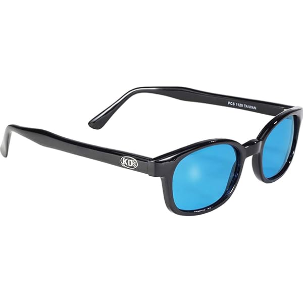 Amazon.com: X-KD Sunglasses 1012 Black Frame with Blue lens