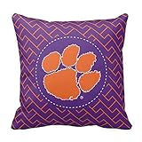 KarilShop Clemson University Tiger Linen Throw Pillow Case Cushion Cover Home Sofa Decorative 18 X 18 Inch.