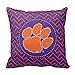 KarilShop Clemson University Tiger Linen Throw Pillow Case Cushion Cover Home Sofa Decorative 18 X 18 Inch.