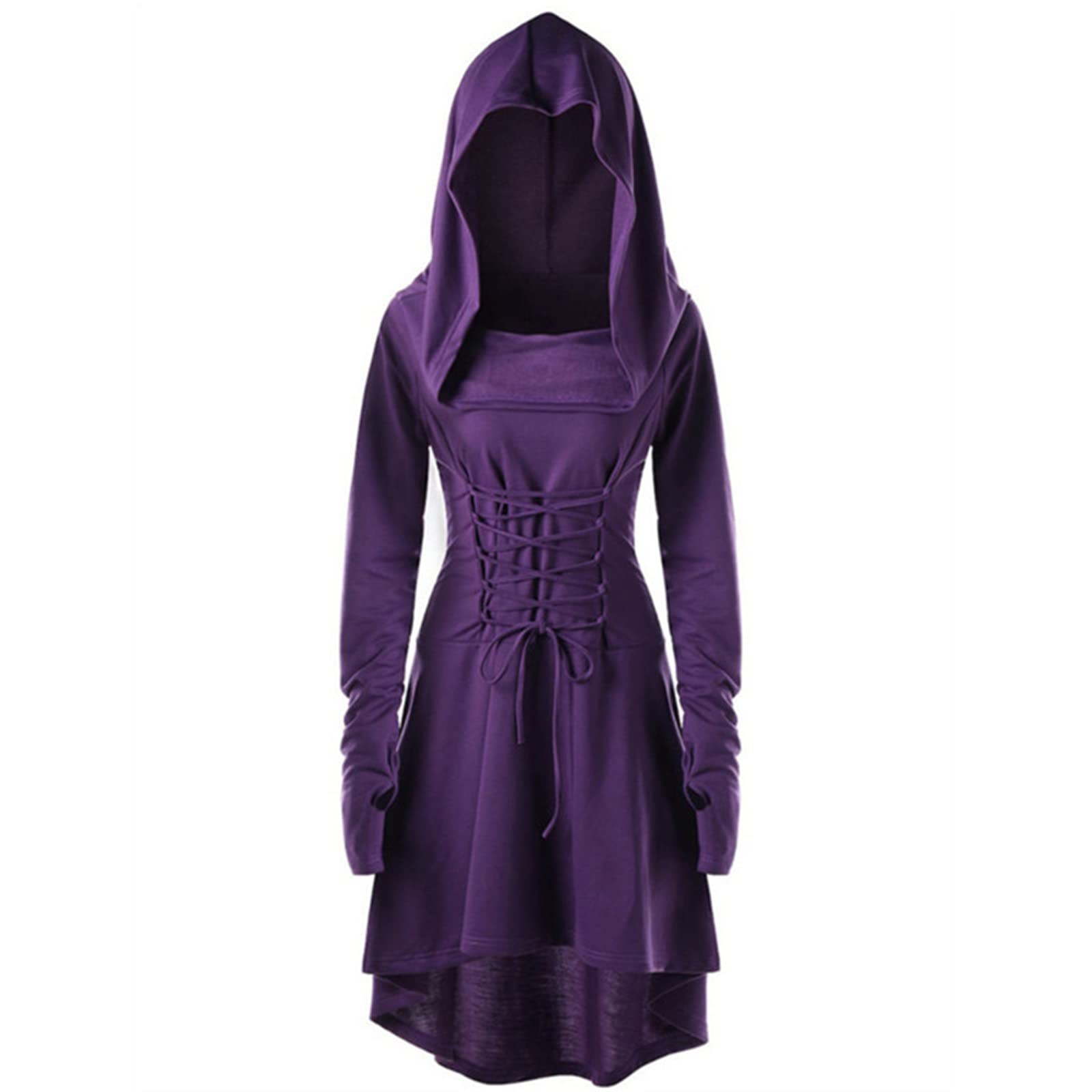 FSUJWOA Womens Halloween Costumes Renaissance Dress Women’s Pullover Medieval Costume Halloween Costumes For Women (M, Purple)
