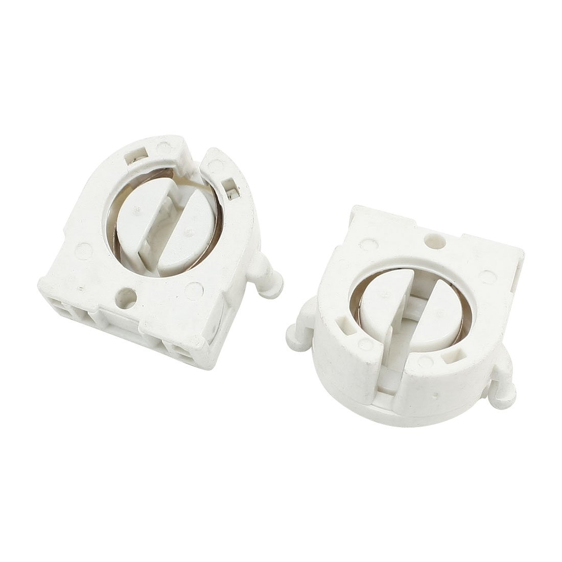 Sourcingmap Plastic Shell Fluorescent Lamp Socket for T8 Tube Light 2 Pcs