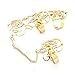 F-sport Charm Crystal Rhinestone Hollow Metal Chain Link Multiple Finger Stack Knuckle Rose Rings Set
