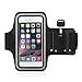 Sports Armband,Coeuspow Armband for iPhone 6S/6 (4.7 inch), iPhone 5S/5/5C/4/4S, Running Exercise Gym Sport band with Dual Arm-Size Slots , Water Resistant Sweat Proof + Key pocket Holder(Black)