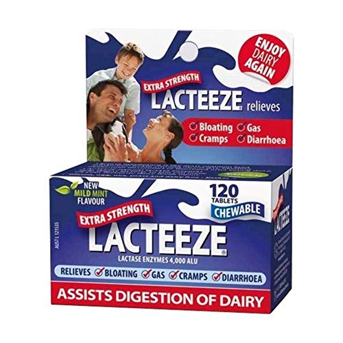 Lacteeze Extra Strength 120 Chewable Tablets Mint on Galleon Philippines