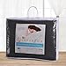 Superior Classic All-Season Reversible Down Alternative Comforter, Comfy, Fluffy, Cozy, Lightweight, Decorative, Duvet Insert, Plush, Oversized Bedding Essential, Box Quilt Design, King, Black