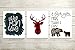 Set of 3 Woodland Animal Nursery Cardstock Prints - 8x10