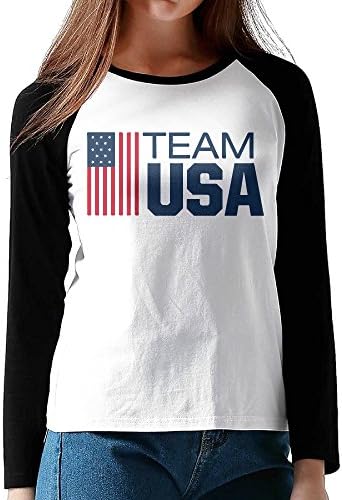 Usa Team Womens Long Sleeve Raglan Shirt Shirt Black M