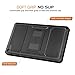 MoKo Case for All-New Amazon Fire 7 Tablet (7th Generation, 2017 Release Only) - [Heavy Duty] Shockproof Full Body Rugged Hybrid Cover with Built-in Screen Protector for Fire 7, Black