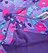 Welity Little Girl's Rain Jackets Fleece Lined Floral Windproof Outdoor Hooded Outerwear, 1 Purple, US 6 Years-7 Years = Tag 120