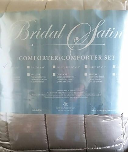 100% True Bridal Satin Twin Size Reversible Comforter. Color Is Platinum.