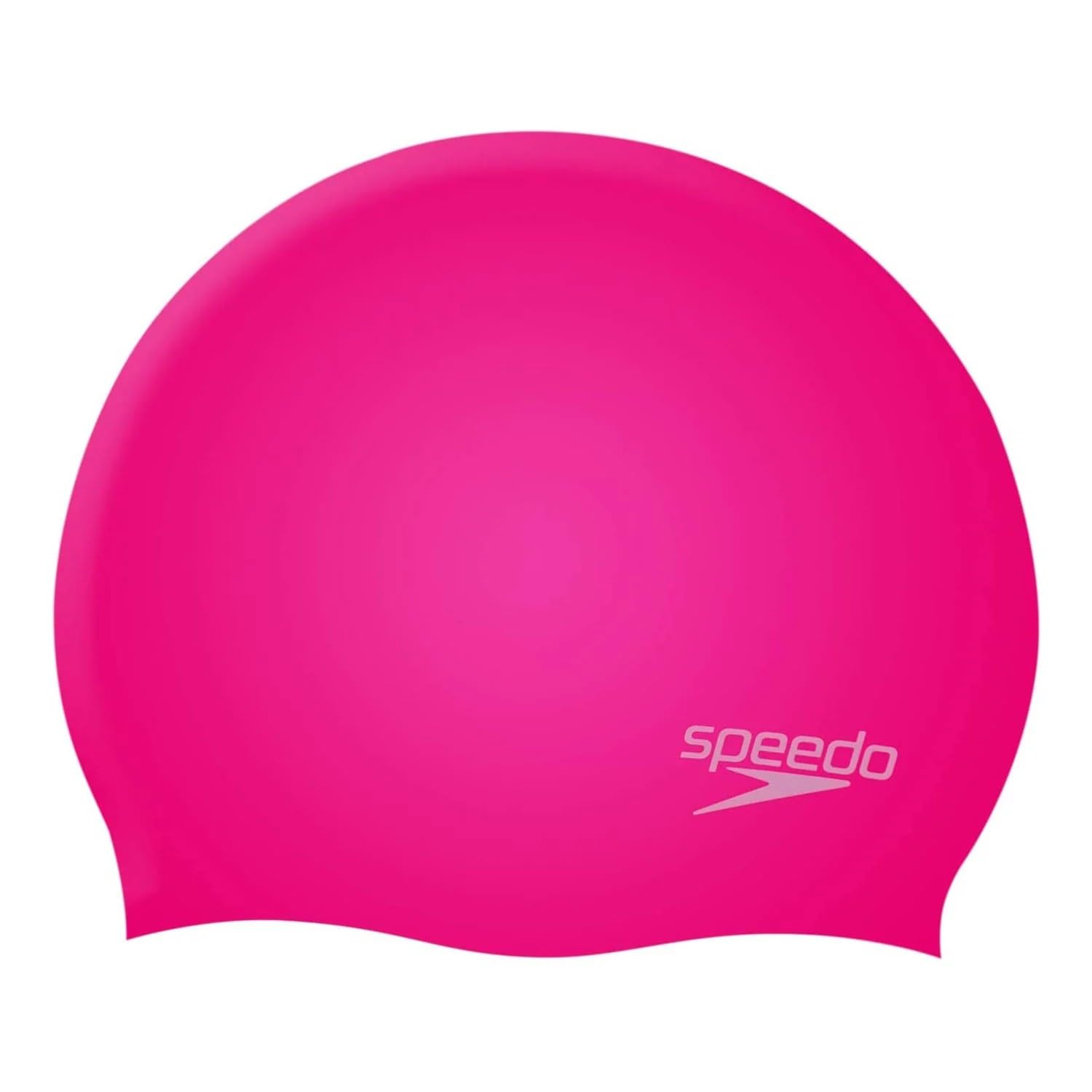 Speedo Unisex-Youth Junior Plain Moulded Silicone Swimming Cap | Swim Essentials | Hair Protection Training Aids, Cherry Pink/Blush, One Size