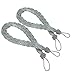 PRAVIVE Braided Curtain Rope Tiebacks - Set of 4 Indoor Outdoor Cutain Tie Backs/Holdback with Buckles (Gray)