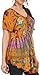 Sakkas 16787 - Splenka Long Tie Dye Embroidered Corset Neck Cap Sleeve Blouse Shirt Top - Multicolored - OS