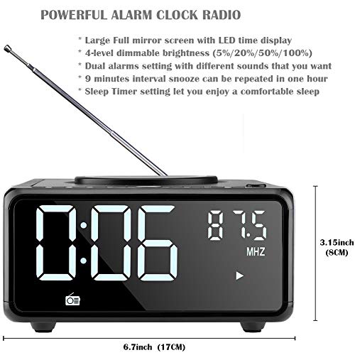 Gelielim CD Clock Radio, CD Player Boombox with Remote, Dual Alarm
