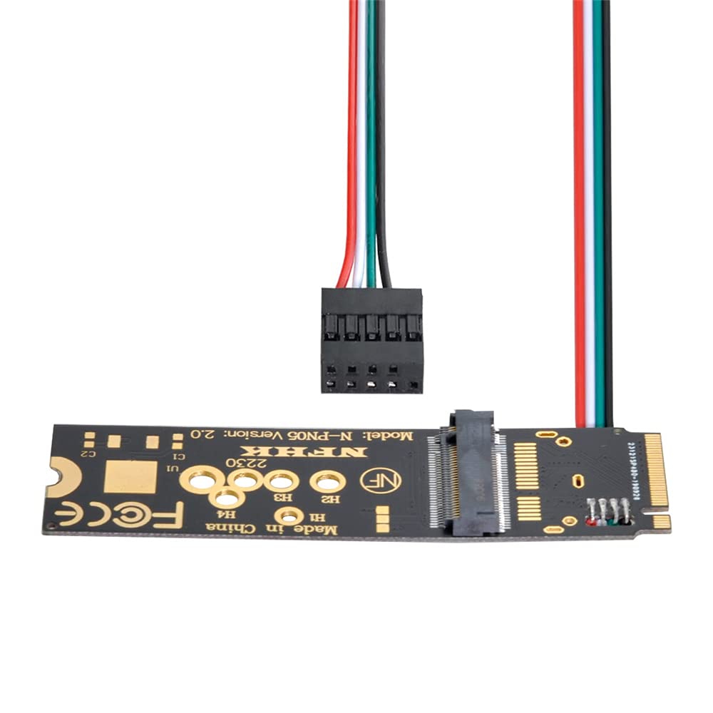 NFHK Wireless NGFF A/E-Key WiFi Card to M.2 NGFF Key-M NVME SSD Adapter for AX200 Wifi 6 Bluetooth 5.1