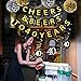 Gold Glittery Cheers & Beers to 40 Years Banner,Poms,Sparkling 40 Hanging Swirls Kit for 40th Birthday Party 40th Anniversary Decorations Favors Supplies