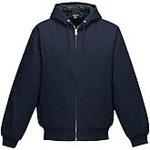 AFC Men's Workwear Hooded Jacket Quilted Lining Zip Up Warm Coat lg to 4x tall (US, Alpha, 3X-Large, Regular, Tall, Navy)
