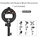 UTEBIT Bracket for Speedlight 5 Flashes Speedlight Mount Bowens S Type Flash Bracket Multi Holder Angle Adjustable Umbrella Mount for Softbox Snoot Beauty Dish Reflector